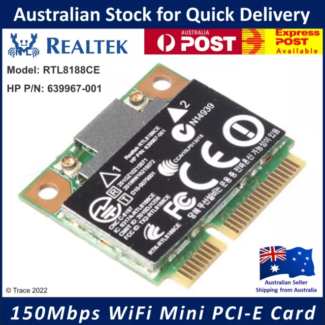 HP Realtek RTL8188CE Wireless N 802.11bgn Half-Mini PCI-E WIFI WLAN Network Card