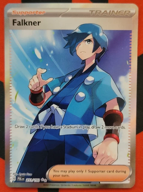 Pokemon TCG Card Falkner Paldea Evolved 251/193 Full Art Trainer Ultra Rare NM