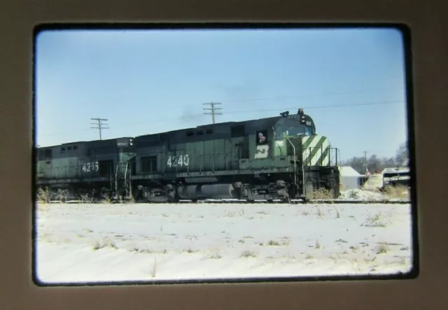 Original '84 Kodachrome Slide Kyle Railroad 4240 C424 Ex-BN Goodland       33F54