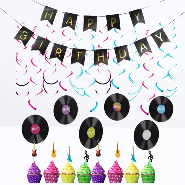 25 piezas decoraciones de streamer de fiesta de remolino decoración de cumpleaños