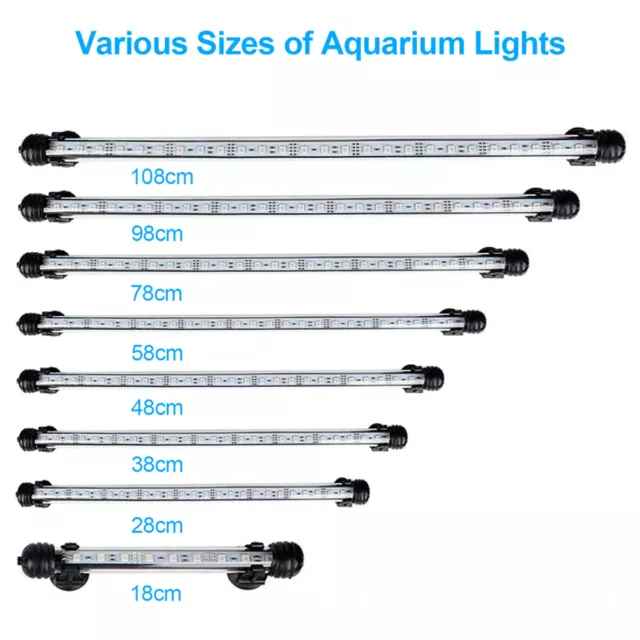 Aquarium Fish Tank Pond 5050 LED Strip RGB Lights Bar Lamp Submersible Light UK