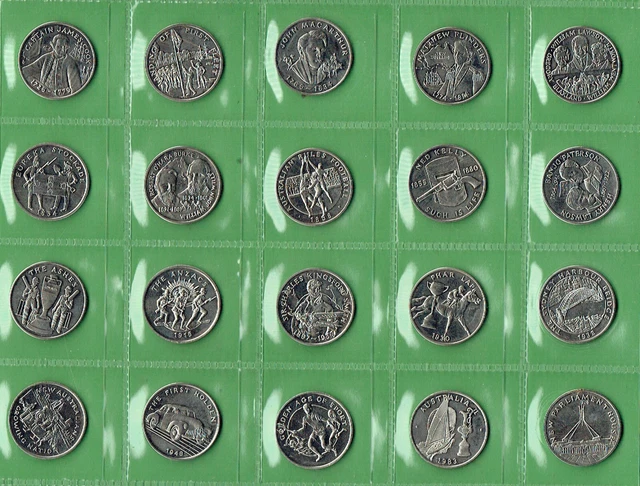 #Rr.  Selected Set Of 20 Spirit Of Australia 1988 Bicentennial Medals - No Album