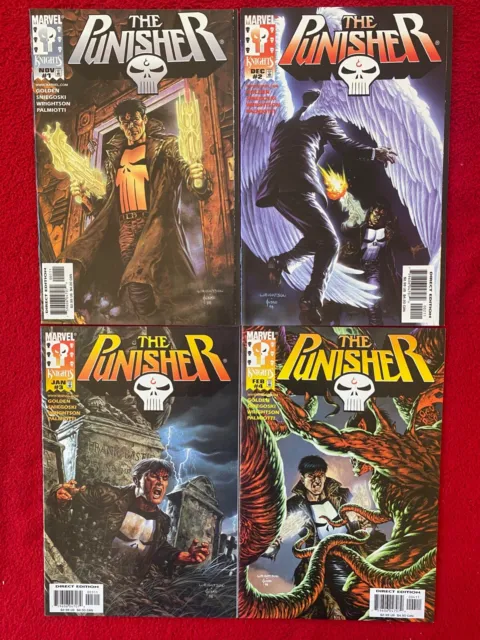 Punisher    1 2 3 4  Set  - 1998  Marvel Knights   Mini Series  - Marvel Comics