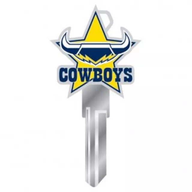 NRL North Queensland Cowboys Licensed 3D House Key LW4 C4 BLANK KEY Rugby League