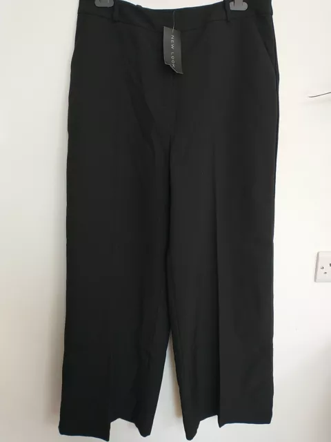 Black Tailored Wide Leg Trousers - Black.Uk16****Ref V143