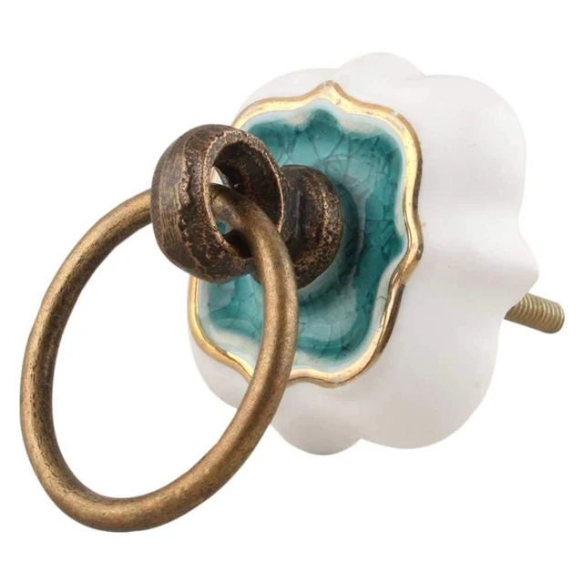 Céramique Tiroir Bouton Solide Principal Porte Poignée pour Maison 4.82 CM Set 4