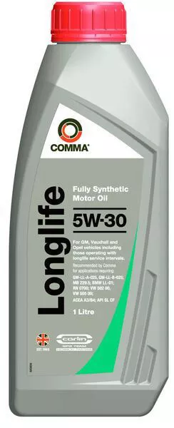 2x COMMA LONG LIFE 5W30 1L Engine Oil OE REPLACEMENT