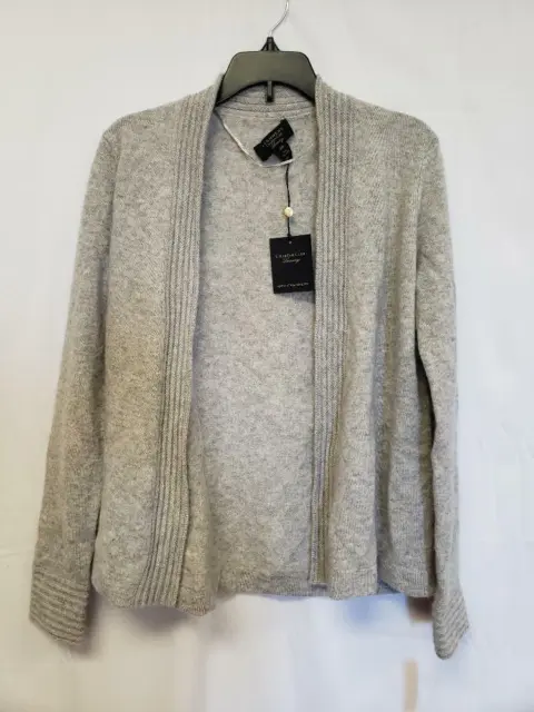 MSRP $170 Charter Club Luxury Womens Cardigan Gray Size PP Cashmere