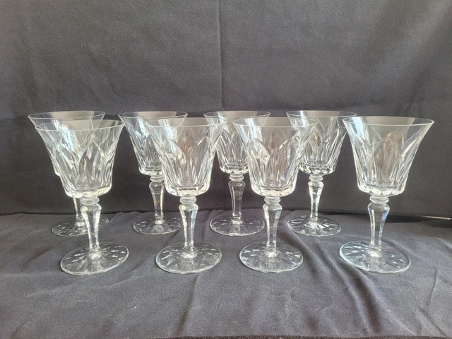 Lot De 8 Verres A Eau En Cristal De St Louis Modele Camargue / Estampillé
