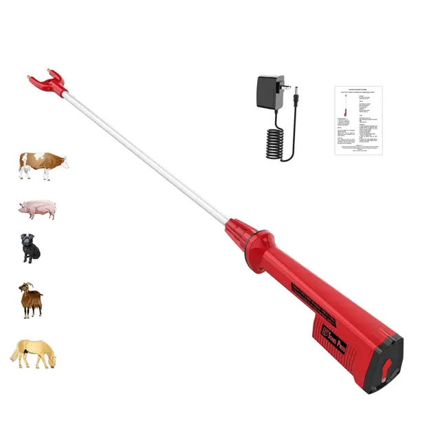 Livestock Prod Electric Cattle Prod Rechargeable Safety Animal Hot Shot with 28″