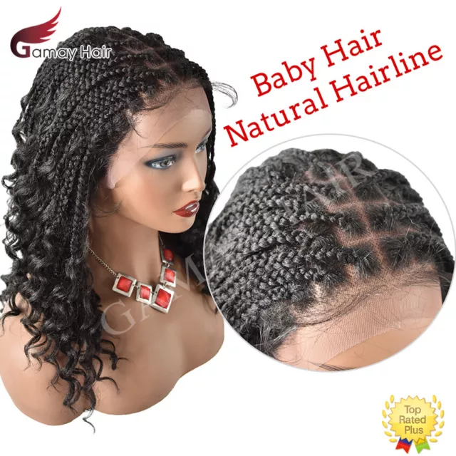 LACE FRONT CORNROW Hand Braided Lightweight Glueless Women Wig Synthetic  Wavy US $73.75 - PicClick