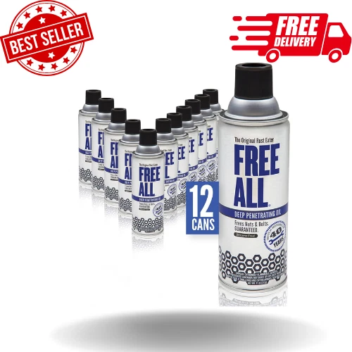 Free All Deep Penetrating Oil Rust Remover Loosen Rusty Nuts & Bolts Screws C...