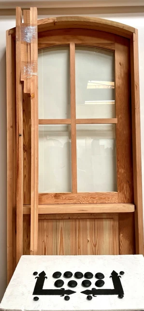 Rustic reclaimed solid lumber Dutch top door perfect wine room castle storybook 2