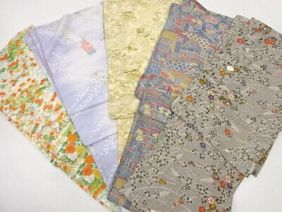 69507# Japanese Kimono / Antique Komon Kimono / Set Of 5
