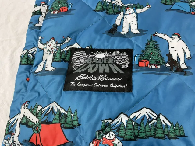 Eddie Bauer Abominable Snowman Home Goose Down Packable Oversize Throw Blanket