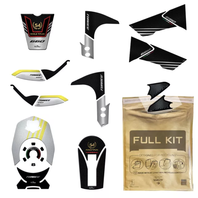 Set Autocollants Résine 3D Compatible Avec Aprilia Tuareg 660 2022 Acid Or Jaune