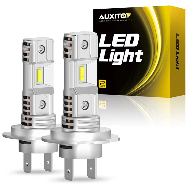 2x H7 LED Headlight Fog Bulb Kit High/Low Beam 6500K Super White 20000LM Lights