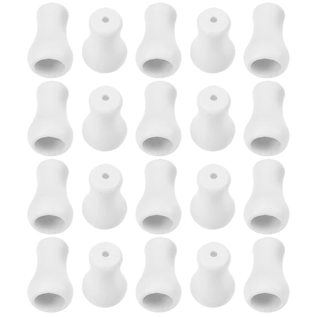 20 Pcs White Plastic Shutter Knob Blind Pull Cord Knobs Holder