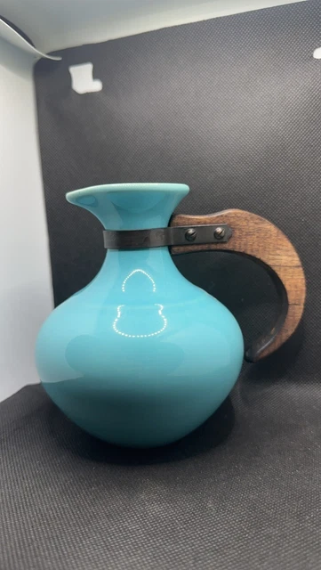 VINTAGE GMB GLADDING McBean 1930s Pottery Carafe Pitcher Blue 5” MINT £ ...