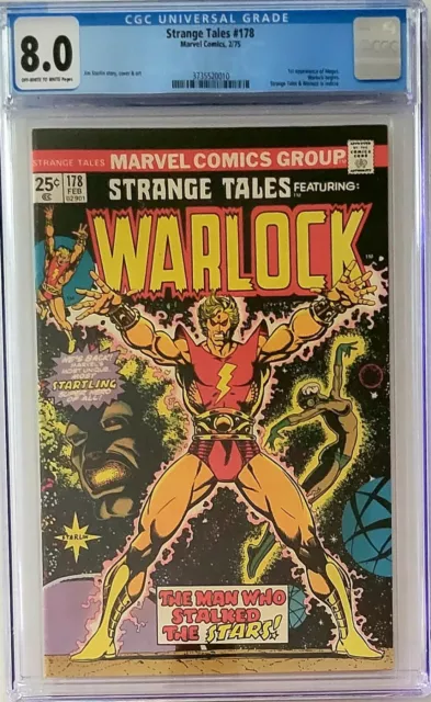 Strange Tales #178 CGC 8.0 (Marvel 1975) Warlock stories begin, 1st Magus (GoTG)
