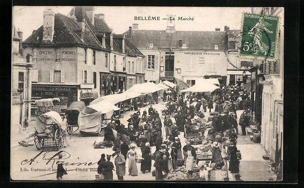 CPA Belleme, Le Marché