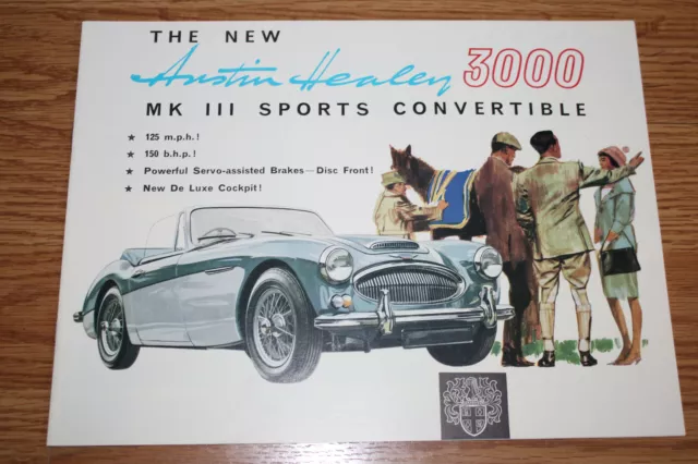 Scarce original 1950's AUSTIN HEALEY 3000 MK III car sales brochure