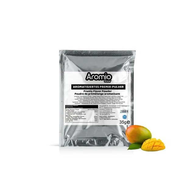 Aromiosaar Mango-Geschmack Eis Slush Pulver, Set mit 10 Beutel 48g