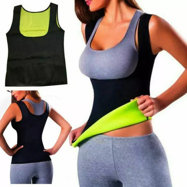 Hot Thermo Sweat Body Shaper Slimming Waist Trainer Cincher Yoga Gym Top Vest