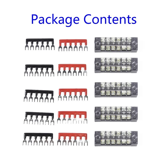 MARINE TERMINAL BLOCK Power 6Point Bus Bar Supply 15A 600V Electrical