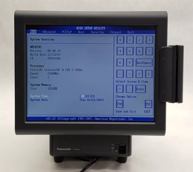 Panasonic JS-950WS 04X 15" POS Workstation Touchscreen Register w/ Card Reader