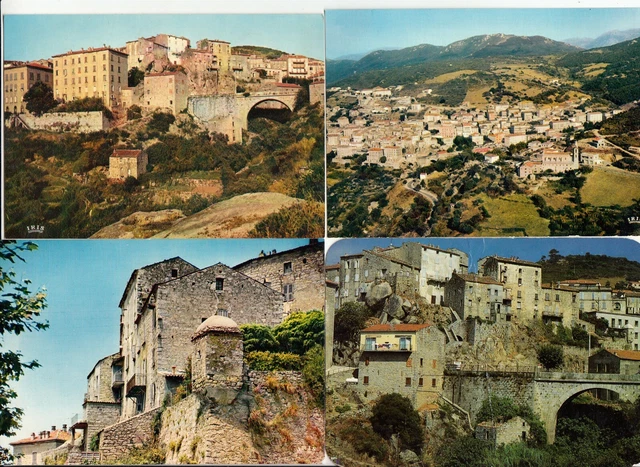 Lot de 4 cartes postales postcards 10X15cm SARTENE CORSE