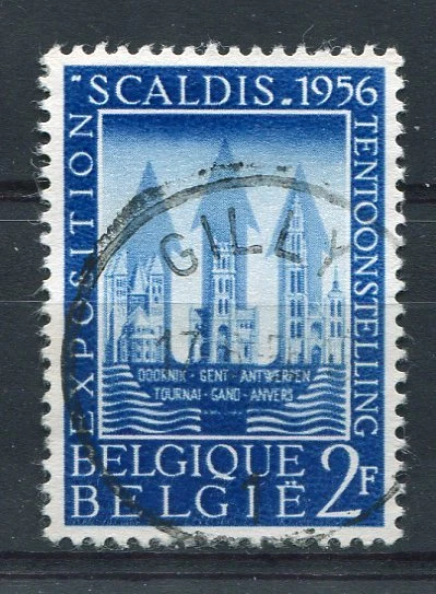 Belgien 1956, Briefmarke 990, Kathedralen Tournai, Gent Und Anvers, Entwertet