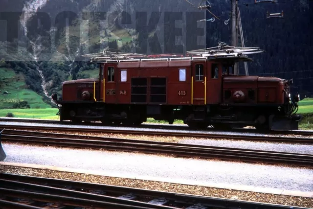 35mm Slide SWITZERLAND RhB Rhatische Bahn Electric Loco 415 1981 Original Swiss