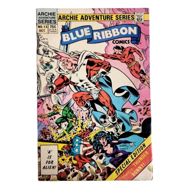 Blue Ribbon Comics #13 Archie Adventure Series Special Ed Thunder Bunny 1984 Oct