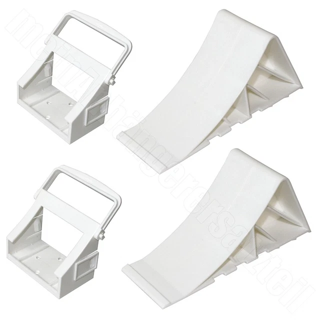 2 * Unterlegkeile/Hemmschuhe Mit Clip-Halterung Für Pkw-Anhänger