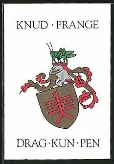 Exlibris Knud Prange, Wappen mit Ritterhelm & Heuschrecke