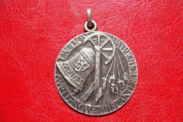 EXTREMELY RARE BELGIUM Medal of Honor For merit during the WWI STERLING SILVER