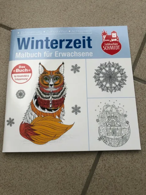 NEU Malbuch für Erwachsene Lebkuchen Schmidt mit Enstpannungs CD