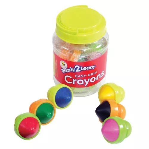 READY 2 LEARN Easy Grip Crayons - 6 Colors - 18m+ - Non-Toxic