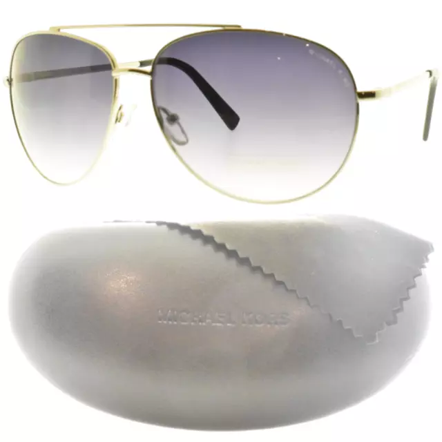 NEW!! Michael Kors M3403S 045 Aviator Full Rim Silver Womens Sunglasses