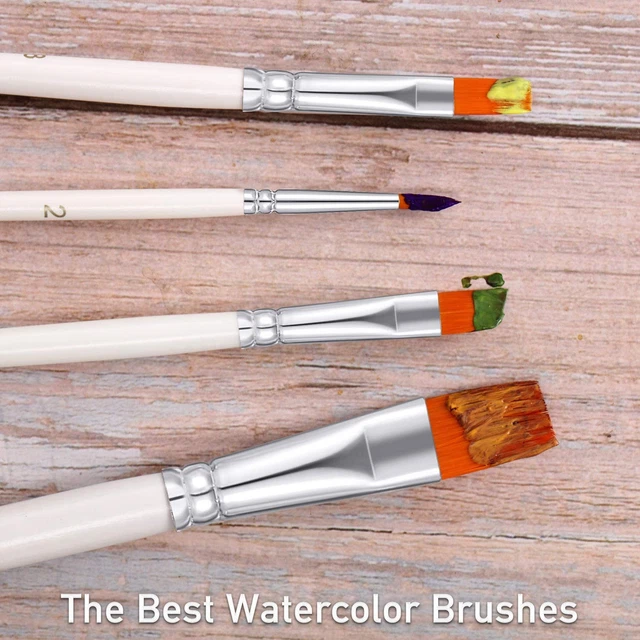 6 Pezzi Set Di Pennelli per Pittura Ad Olio Pennelli Di Pittura per Capelli Con 3