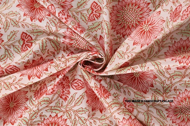 Neuf Indien Tissu Coton Course Couture Main Bloc Imprimé Desseré Loisirs