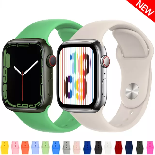 Bracelet en Silicone pour Apple Watch, 49mm, 45mm, 44mm, 42mm, 41mm, 40mm, 38mm