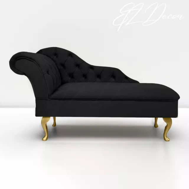 Chaise Lounge Chesterfield Sofa Black Accent Chair Lucian Tufted Longue