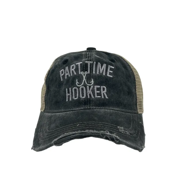 Part Time Hooker Hat Funny Fishing Graphic Novelty Trucker Cap