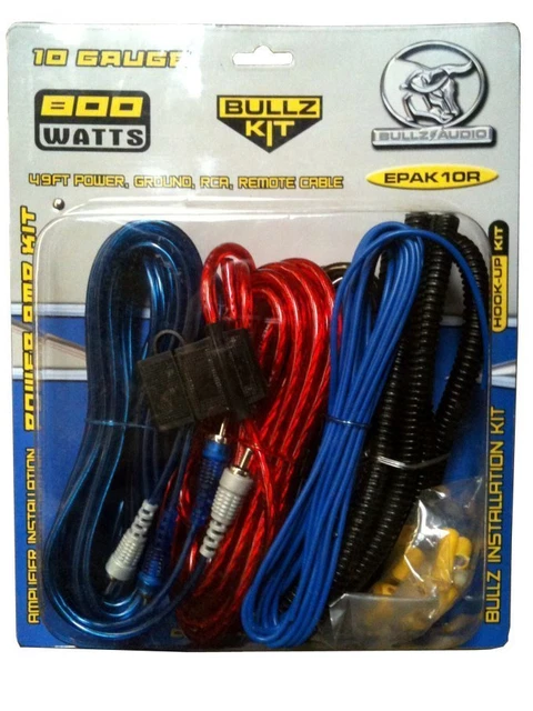 Kit Câblage Ampli Voiture Yctze 4 Gauge 2800W - Câble Alimentation, RCA, Fusible Pour Subwoofer Et Haut-parleurs