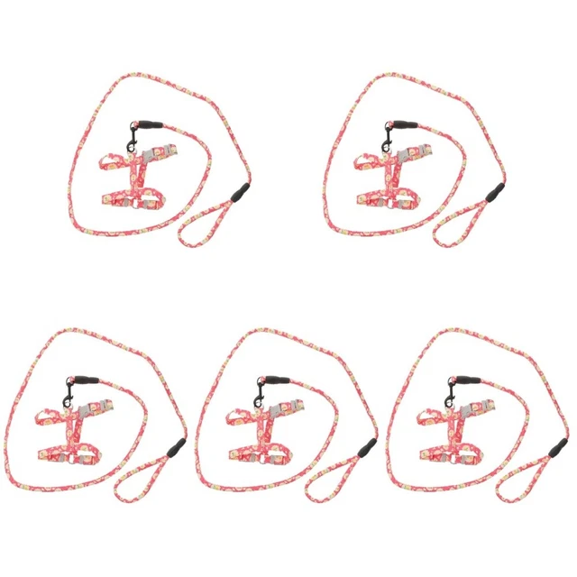 5 piezas Escape Proof Cat mazo de cables cómodo mascota - cuerda de lino ajustable