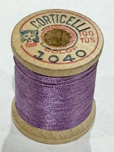 VINTAGE Silk Thread Corticelli Lilac Purple Fly Fishing Tying Sewing # 1040