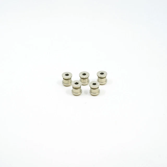 Wolf Tooth Set of 5 Chainring Bolts and Nuts for 1x - Silver