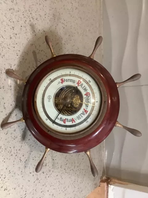 Antique Ships Wheel Barometer